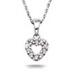 Diamantsmykke PRINSESSE i hvitt gull, 0.06 ct-20607