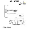 Skisse av hvitt gull 9 kt, 4.5 mm. Smart line - 248070080