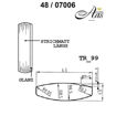 Skisse av hvitt gull 9 kt, 4.5 mm. Smart line - 248070060