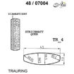 Skisse av hvitt gull 9 kt, 4.5 mm. Smart line - 248070040