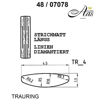 Skisse av hvitt gull 9 kt, 4.5 mm. Smart line - 24807078