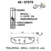 Skisse av hvitt gull 9 kt, 4.5 mm. Smart line - 24807079