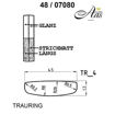 Skisse av hvitt gull 9 kt, 4.5 mm. Smart line - 24807080