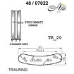 Skisse av hvitt gull 9 kt, 5.5 mm. Smart line - 248070220