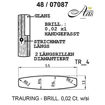 Skisse av hvitt gull 9 kt, 5.5 mm. Smart line - 24807087