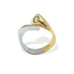 Diamantring gull med 0,17 ct TW-VS -6714