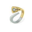 Diamantring gull med 0,17 ct TW-VS -6714