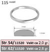 Gifteringer fra OREST i hvitt gull 14kt, 2 mm-11520