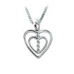 Diamanthjerte i hvitt gull med 0,03 ct W-Si-30618