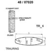 Skisse av gult gull 14 kt, 5 mm. Smart line - 48070200