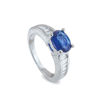 Diamantring gull med 1,10 ct TW-Si & safir 1,08 ct-28900108