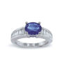 Diamantring gull med 1,10 ct TW-Si & safir 1,08 ct-28900108