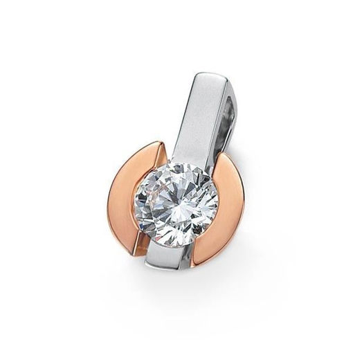 Diamantsmykke i gull med 0,25 ct W-Si -3103942