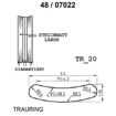 Skisse av gult gull 14 kt, 5.5 mm. Smart line - 4807022