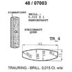 Skisse av hvitt gull 14 kt, 4.5 mm. Smart line - 48070030