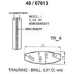 Skisse av hvitt gull 14 kt, 4.5 mm. Smart line - 48070130