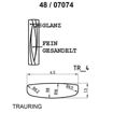 Skisse av gult gull 14 kt, 4.5 mm. Smart line - 48070740