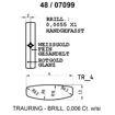 Skisse av hvitt gull 9 kt, 4 mm. Smart line - 1480709900