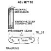 Skisse av hvitt og gult gull 14 kt, 5 mm. Smart line - 4807119