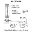 Skisse av  hvitt & gult gull 14 kt, 4.5 mm. Smart line - 48070550