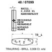 Skisse av hvitt og rødt gull 14 kt, 4 mm. Smart line - 4807099