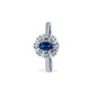 Diamantring i hvitt gull med safir-577251