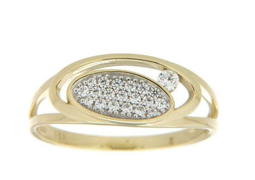 Gullring med zirkonia -593817