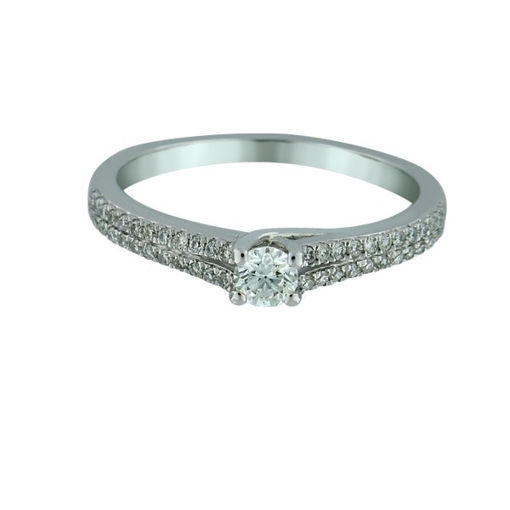 Diamantring i hvitt gull med 0,26 ct W-Si-10021581
