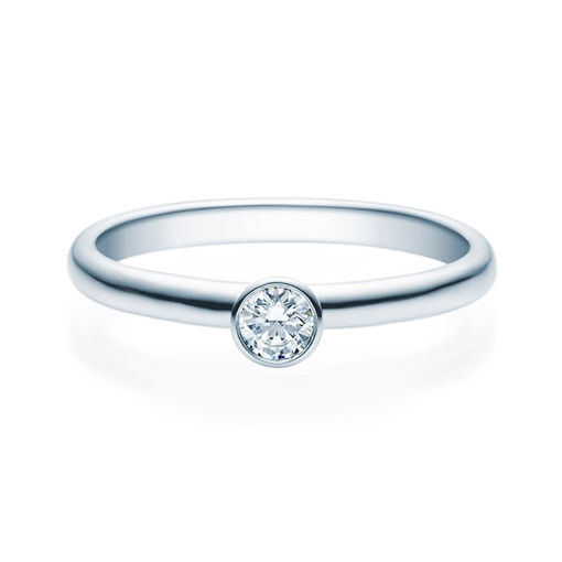 Enstens diamantring med 0,16 ct TW-Si i platina -18019016pt