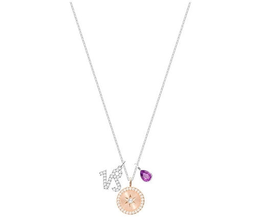 Swarovski smykke Zodiac, Capricorn, Purple, Rhodium plating -  5349216