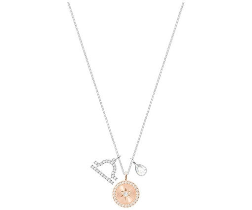 Swarovski smykke Zodiac, Libra, White, Rhodium plating -  5349218