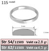 Gifteringer fra OREST i hvitt gull 14kt, 3 mm-11530