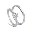 Giftering & diamantring Iselin hvitt gull 14 kt, 3 mm - 11530-COC00986