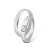 Giftering & diamantring 0,15ct i gull 14kt, 4 mm -8501015-11540