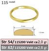 Giftering & diamantring Iselin gull 14kt, 2.5 mm - 1152500-85010050