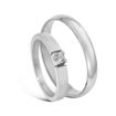 Giftering & diamantring Iselin hvitt gull 14 kt, 3 mm - 1330-8501007