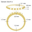 Diamantring Iselin med 5x0,07 ct TW-Si-85050700