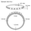 Diamantring Iselin med 5x0,10 ct TW-Si-8505100