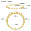 Diamantring Iselin med 5x0,05 ct TW-Si-85050500