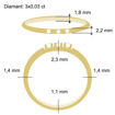 Diamantring Iselin med 3x0,03 ct TW-Si-85030300