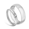 Giftering & diamantring Iselin hvitt gull 14k, 2.5 mm - 1350-8501005