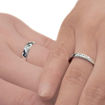 Giftering & diamantring Iselin 0,09ct hvitt gull, 2 mm - 1340-8503030