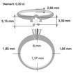 Diamantring i hvitt gull med 0,30 ct TW-Si - 11390030