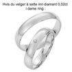 Gifteringer i gull 14kt,4 mm med 0,02ct. OREST-1340