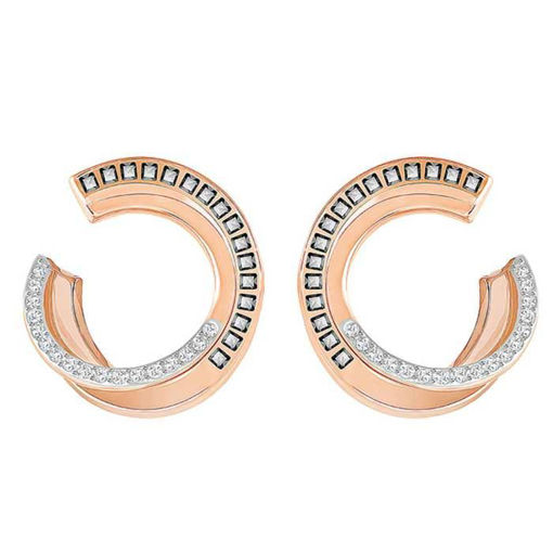 Swarovski øredobber Hero Hoop, Rose gold plating - 5350662