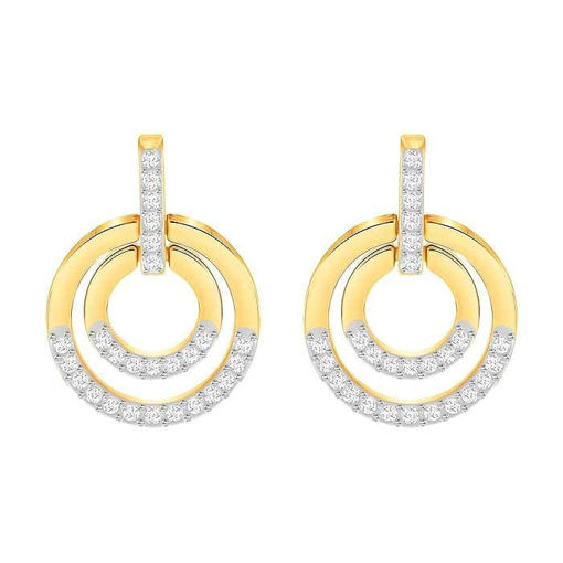 Swarovski øredobber Circle, Medium, Gold plating - 5290188