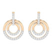 Swarovski øredobber Circle, Medium, Rose gold plating - 5349204