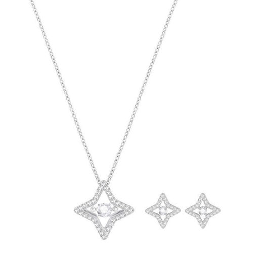 Swarovski smykkesett. Sparkling Dance Star, Rhodium plating - 5349667