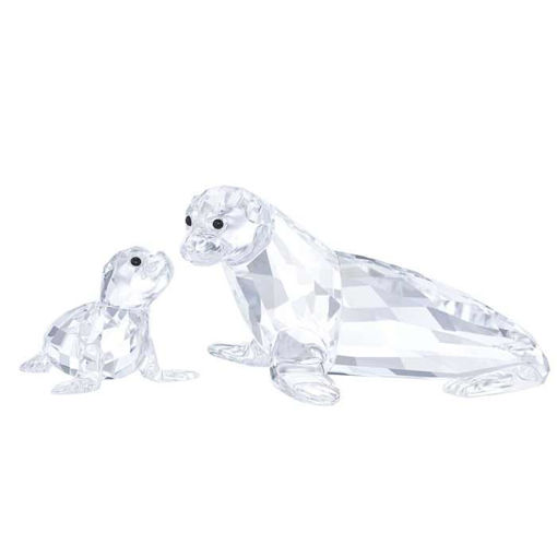 Swarovski figurer. Sea Lion Mother with Baby - 5275796