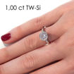 Enstens diamantring med 1,00 ct TW-Si i platina -18019100pt